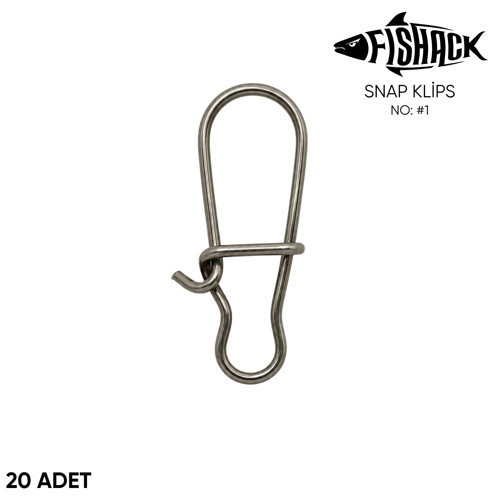 Snap Klips - Fishack - Paslanmaz Çelik - 20 Adet - No: #1
