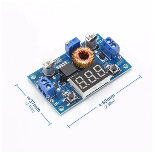 XL4015 5A DC-DC Step Down Ayarlanabilir Voltaj Regülatörü Voltmetreli Buck Dönüştürücü Modülü 4-38V