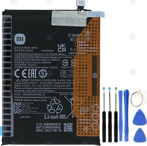 Xiaomi Redmi Note 10 5G Pil Batarya BN5A ve Tamir Set