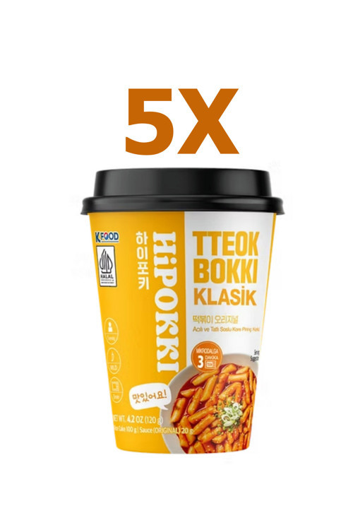 Acı Ve Tatlı Soslu Kore Tteokbokki Pirinç Keki 5 x 120 G