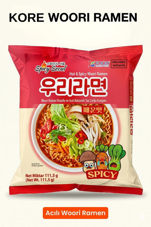 Woori Ramen Acılı kore ramen 10'lu Paket