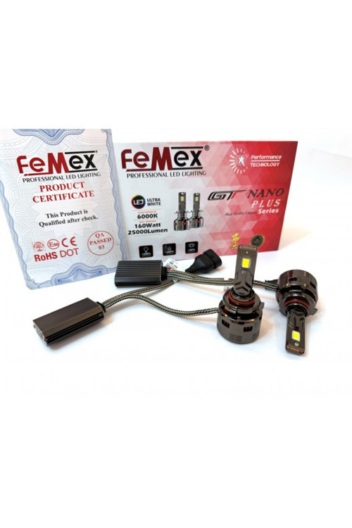 Femex HB4 9006 Led Xenon Led Headlight GT Nano Plus Csp LUMILED ROYAL Chipset Radyatör Soğutmalı