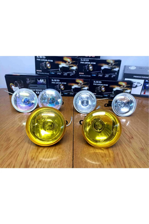 Sis Farı Seti Üniversal 90mm 2 Adet + H3 Ampül (Beyaz)