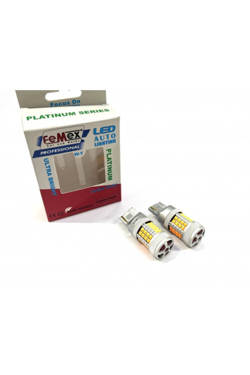 T20 Decoderli Sinyal Fanlı Led Ampul FEMEX Platinum WY21W