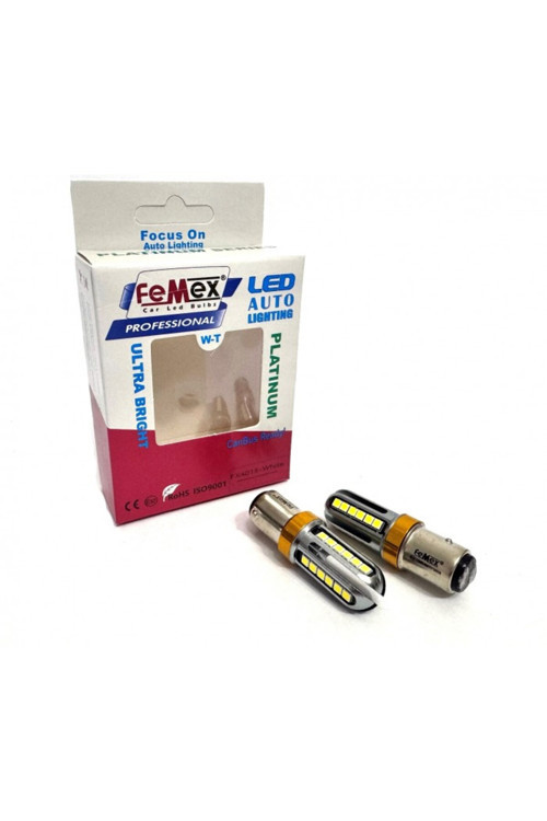 P21W 1157 15W Çift Duy Beyaz Led Ampul FEMEX Platinum