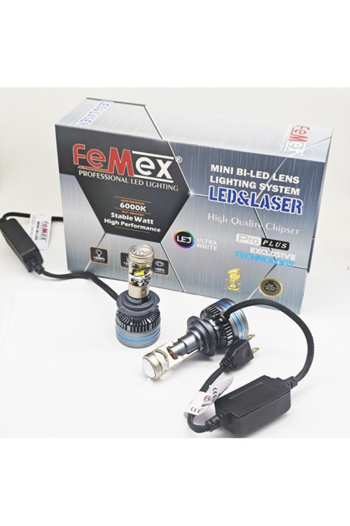 FEMEX Pro PLUS EXCLUSIVE H7 Mini Bi-Led Kendinden Mercekli Technology CSP LEXTAR Chipset