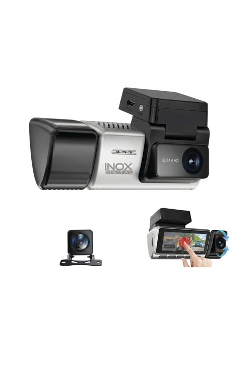 Inox-x603 2k Çözünürlüklü 3 Kanallı Araç İçi Kamera - Ön, İç Ve Arka Geri Görüşlü Dash Cam