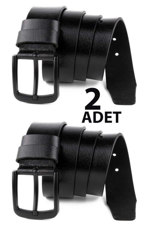 2 Adet Kemer, Suni Deri Metal Tokalı, Ayarlanabilir Kot Pantolon Kemeri