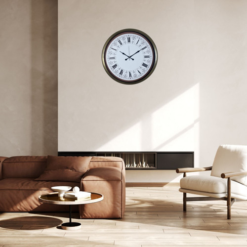 Büro Ev Ofis Hediyesi için 52CM Bronze Mandala Desen Duvar Saati