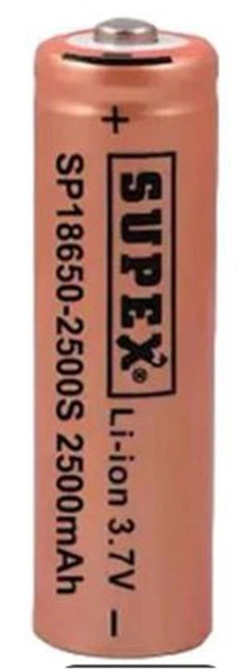 18650-2500S Şarjlı 3.7 V-2500 mAh Lityum Pil Tırnaklı (KDO)