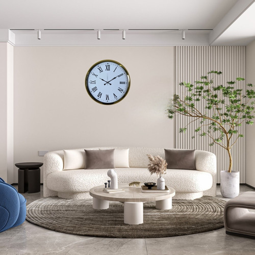 Büro Ev Ofis Hediyesi için 52CM Victoria Gold Desen Duvar Saati