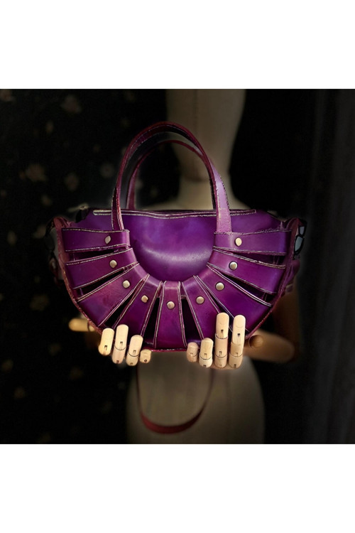 Carıdea El Yapımı Hakiki Deri Çanta, Clutch, El Omuz Çantası V57