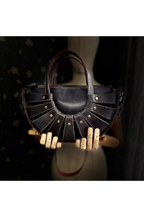 Carıdea El Yapımı Hakiki Deri Çanta, Clutch, El Omuz Çantası V50