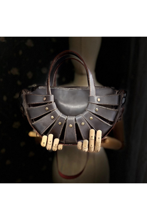 Carıdea El Yapımı Hakiki Deri Çanta, Clutch, El Omuz Çantası V31