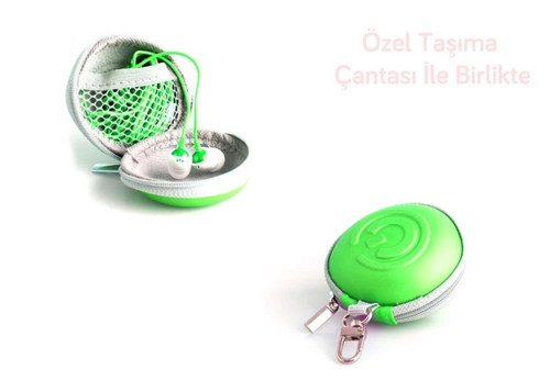SN-709 Yeşil Kulak İçi Koruma Çantalı Lüks Cep Telefonları İçin (KDO)