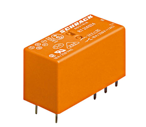 RT424524 Röle, 2 Kontak 8A 24V AC PCB - 10 Adet