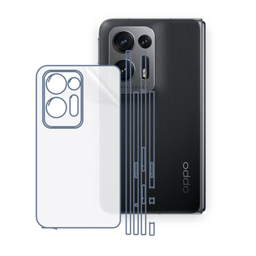 OPPO Find N2 Uyumlu Fullbody Arka Kaplama Hidrojel Koruyucu Film