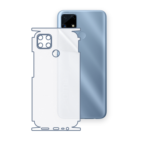 Realme C25 Uyumlu Fullbody Arka Kaplama Hidrojel Koruyucu Film