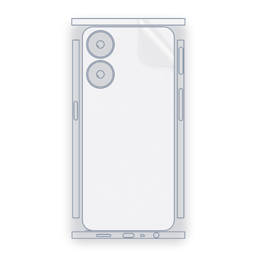 OPPO A2m Uyumlu Fullbody Arka Kaplama Hidrojel Koruyucu Film