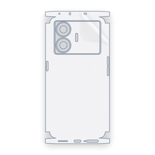 Realme GT Neo 5 Uyumlu Fullbody Arka Kaplama Hidrojel Koruyucu Film