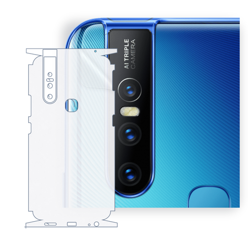 VIVO V15 (1819) Uyumlu Fullbody Arka Kaplama Hidrojel Koruyucu Film