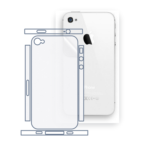Apple iPhone 4S Uyumlu Fullbody Arka Kaplama Hidrojel Koruyucu Film