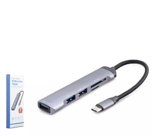 HADRON HDX7039 USB HUB COMBO 5IN1 USB type-c SD + TF CARD GRİ (KDO)
