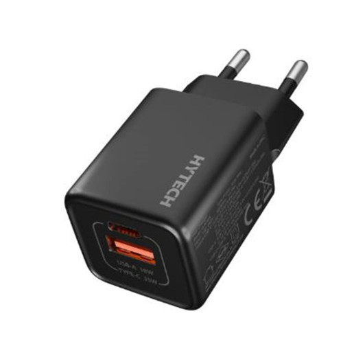 HY-XEG35 Type USB-C 35W PD + 18W USB QC 3.0 GAN PD-PPS Siyah Hızlı Ev Şarj Adaptörü (KDO)