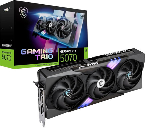 Msi GeForce RTX5070 12G Gaming Trio OC 12GB GDRR7 192B DX12 PCIE 5.0 X16 (3XDP 1XHDMI) Ekran Kartı (