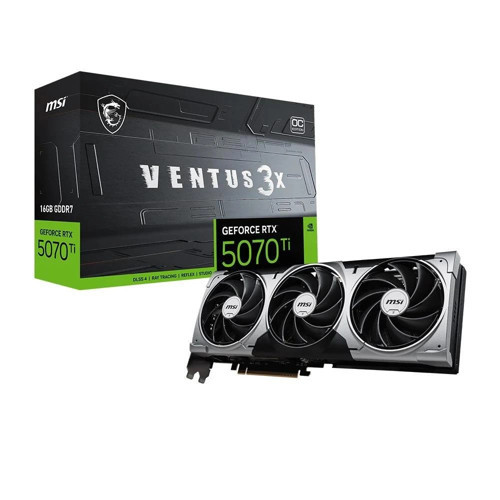 Msi GeForce RTX5070TI 16G VENTUS 3X OC 16GB GDDR7 256 Bit DLSS 4 Ekran Kartı (KDO)