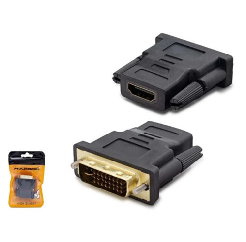 HDX1260 DVI (M) TO HDMI (F) ADAPTÖR 24+5 SİYAH (KDO)