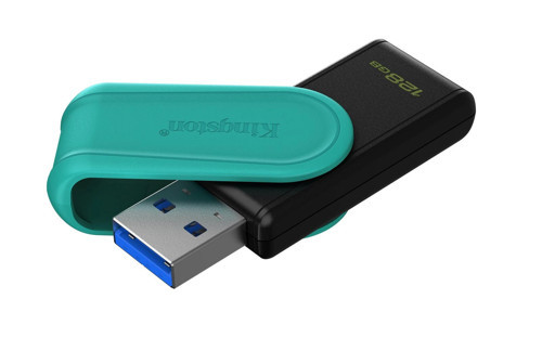 DTXS-128GB 128GB Portable USB 3.2 Gen1 DataTraveler ExodiaS (Black-Turquoise) Flash Bellek