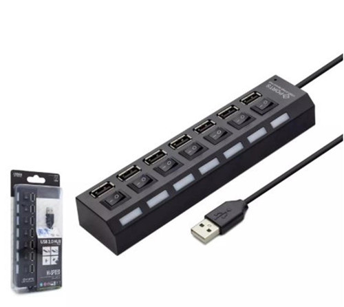 Hdx7001 Usb Hub 7-Usb Siyah Anahtarlı (KDO)