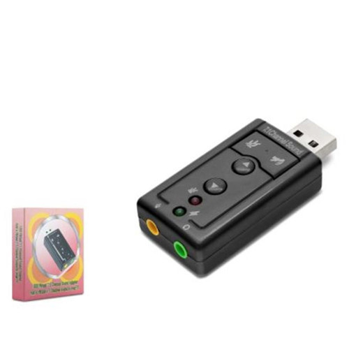 HADRON HDX5255 USB Harici Ses Kartı 7.1 Tuş Kontrollü Siyah (KDO)