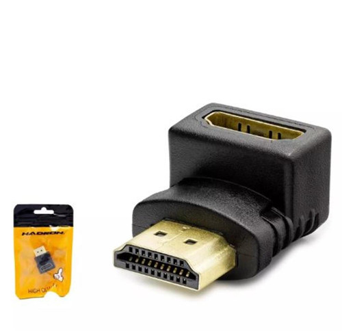 HDX1258 HDMI (M) TO HDMI (F) ADAPTÖR L TİP SİYAH (KDO)