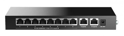 Magic BS210T-HP 8 Port Poe+ 2 Port Uplink 10-100-1000 Mbps 110W Metal Kasa Swich (KDO)