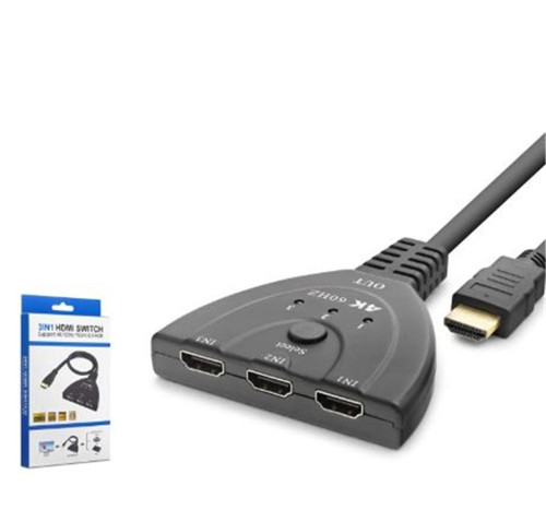 HADRON HDX7870 HDMI Switch 4K 60 Hz HDR 3 In 1 Out - Siyah (KDO)
