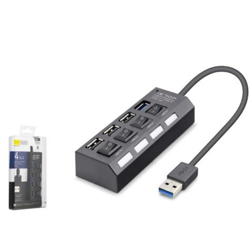 iETOP U3202 USB 3.0 Anahtarlı Hub 4 Port 5 Gbps Siyah (KDO)