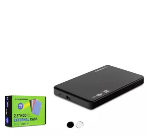 HDX1757 HDD KUTU USB2.0 PLASTİK SATA 2.5" SİYAH - BEYAZ (KDO)