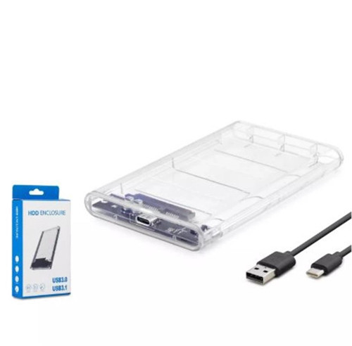 HADRON HDX1766 HDD KUTU TYPE-C3.1 + USB3.0 2.5" TRANSPARENT (KDO)