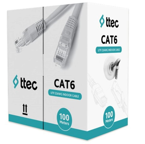 Ttec KBL-CAT6-23CCA-IN100G İç Mekan PVC Gri 100 metre Kablo (KDO)