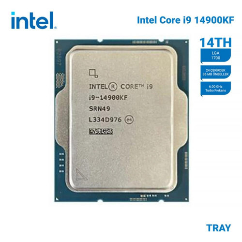 Core i9 14900KF TRAY 3.2GHz 36MB Önbellek 24 Çekirdek 1700 10nm Kutusuz İşlemci (KDO)