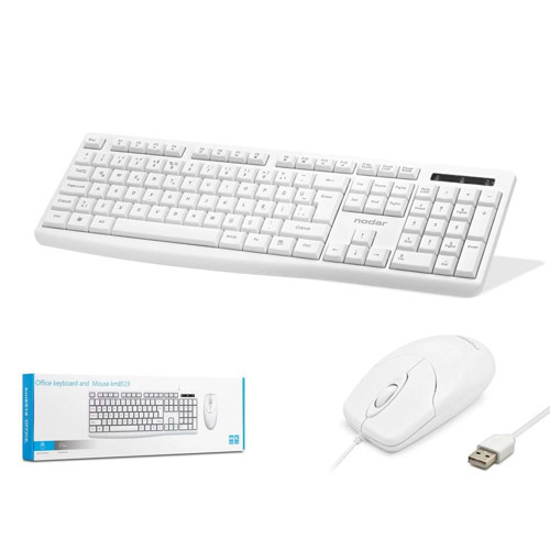 Km8519 Kablolu Klavye ve Mouse Set Q Beyaz (KDO)