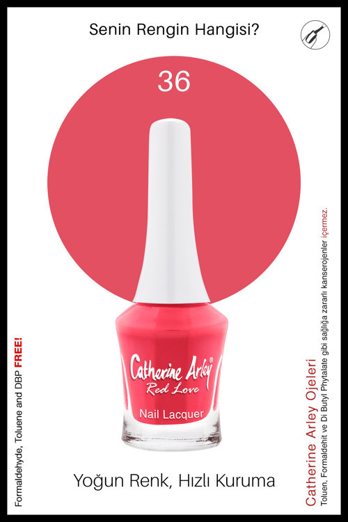 Ca Red Love – Naıl Lacquer – Oje – 36 – 7,5Ml
