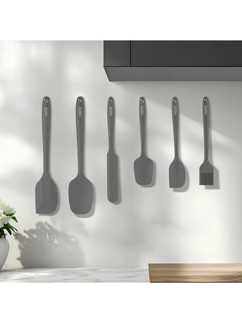 Lenora Gri 6 Parça Silikon Servis Takımı