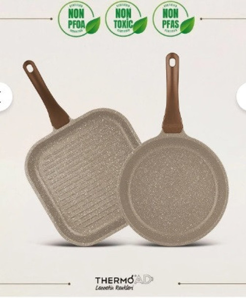 Tava Seti Frapan Serisi 2 Parça vizon 26cm 28 cm