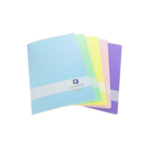 A5 80 Yaprak Soft Dikişli Çizgili Plastik Kapak Defter Alx:0301 (Karışık Renk, 1 Adet)