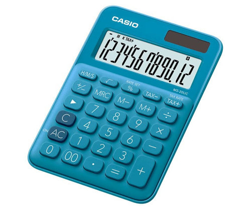 Ms-20Uc-Bu Renkli Masa Tipi 12 Hane Hesap Makinesi
