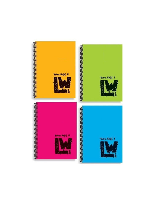 Spiralli Defter Lw Plastik Kapak Çizgili 80 Yaprak A4 (2 Li Paket) 1950