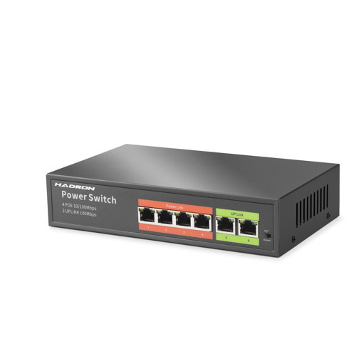 Hdx1440 Aı Poe Switch 4 Port 2 Uplink 45W Siyah